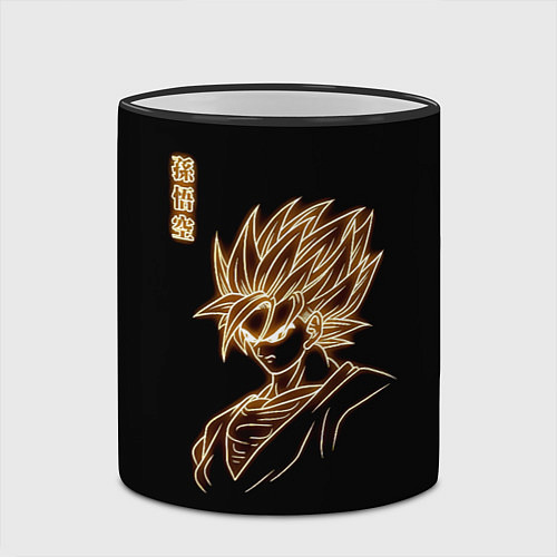 Кружка цветная Гоку неоновый Dragon Ball / 3D-Черный кант – фото 2