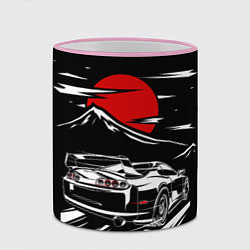 Кружка 3D TOYOTA SUPRA Под Луной, цвет: 3D-розовый кант — фото 2