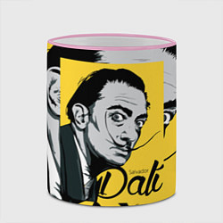 Кружка 3D Сальвадор Дали Salvador Dali, цвет: 3D-розовый кант — фото 2