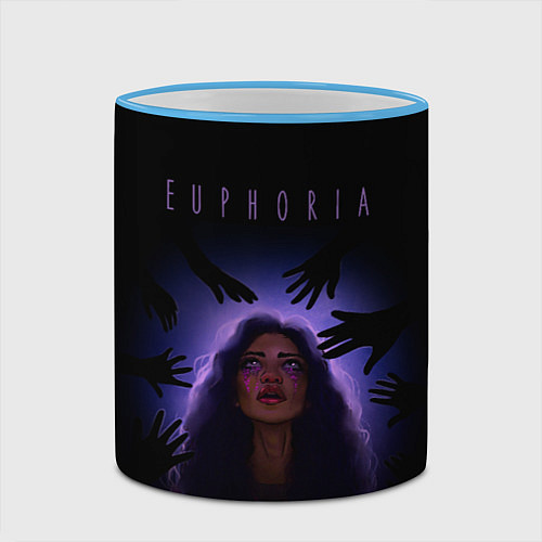 Кружка цветная Euphoria Rue / 3D-Небесно-голубой кант – фото 2