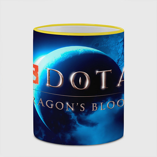 Кружка цветная Dragons blood logo / 3D-Желтый кант – фото 2