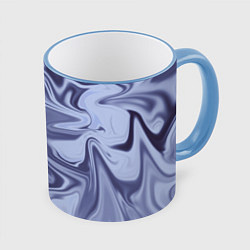 Кружка 3D Crystal Abstract Blue, цвет: 3D-небесно-голубой кант