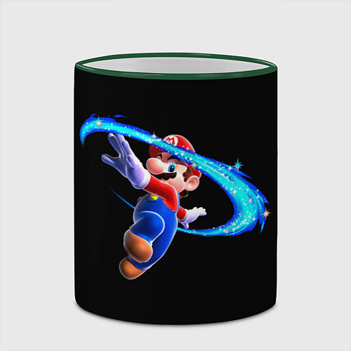 Кружка цветная Марио волшебник / 3D-Зеленый кант – фото 2