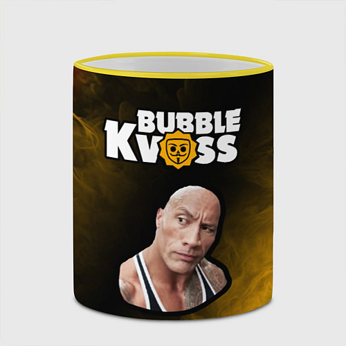 Кружка цветная BUBBLE KVASS - СКАЛА Пламя / 3D-Желтый кант – фото 2