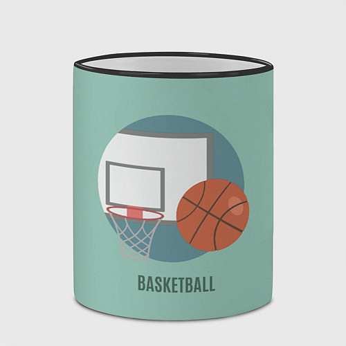 Кружка цветная Basketball Спорт / 3D-Черный кант – фото 2