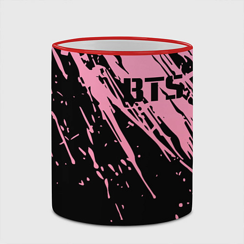 Кружка цветная BTS супер класс / 3D-Красный кант – фото 2