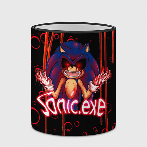 Кружка цветная Sonic Exe супер игра / 3D-Черный кант – фото 2