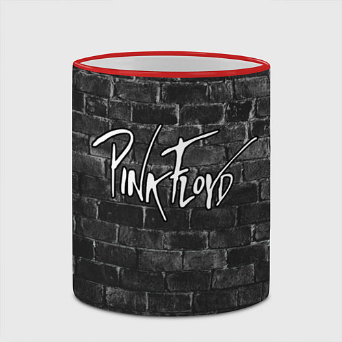 Кружка цветная PINK FLOYD - ПИНК ФЛОЙД КИРПИЧНАЯ СТЕНА / 3D-Красный кант – фото 2