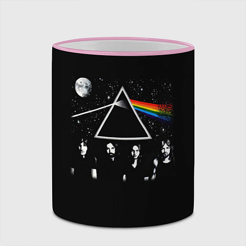 Кружка цветная PINK FLOYD LOGO ПИНК ФЛОЙД НЕБО / 3D-Розовый кант – фото 2