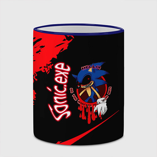 Кружка цветная Sonic Exe Супер / 3D-Синий кант – фото 2