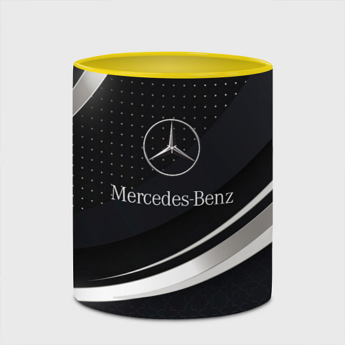 Кружка цветная Mercedes-Benz Sport / 3D-Белый + желтый – фото 2