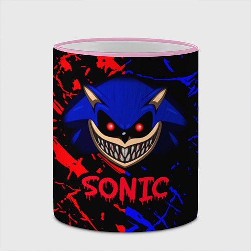 Кружка цветная SONIC EXE DARK SONIC / 3D-Розовый кант – фото 2