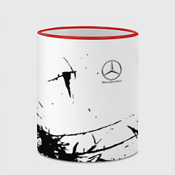 Кружка 3D Mercedes текстура, цвет: 3D-красный кант — фото 2
