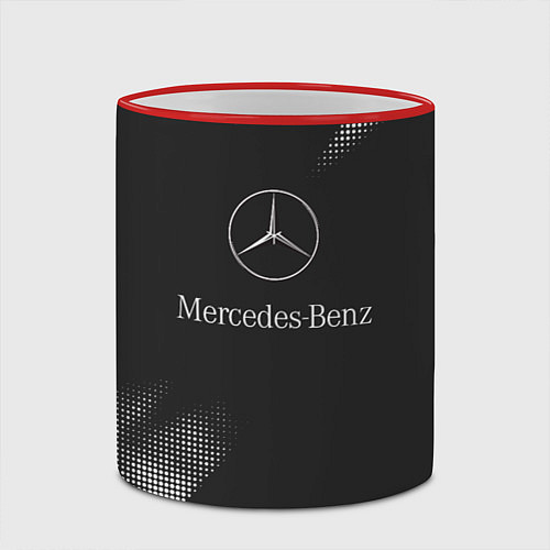 Кружка цветная Mercedes-Benz Мерс / 3D-Красный кант – фото 2