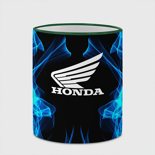 Кружка цветная Honda Fire / 3D-Зеленый кант – фото 2