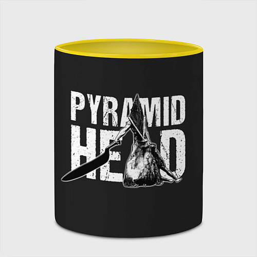 Кружка цветная Pyramid Head / 3D-Белый + желтый – фото 2