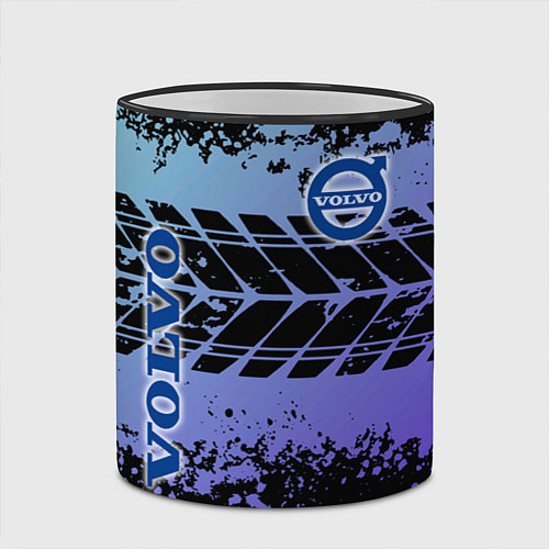 Кружка цветная VOLVO авто вольва / 3D-Черный кант – фото 2
