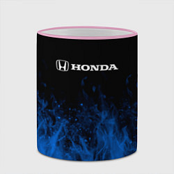 Кружка 3D Honda огонь, цвет: 3D-розовый кант — фото 2