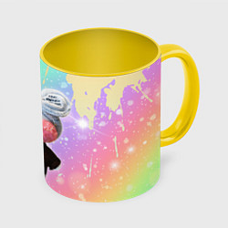 Кружка 3D УТОЧКА ЛАЛАФАНФАН Радуга, цвет: 3D-белый + желтый