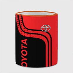 Кружка 3D TOYOTA ТОЙОТА, цвет: 3D-оранжевый кант — фото 2