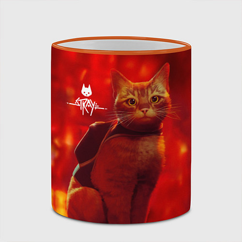 Кружка цветная The Stray / 3D-Оранжевый кант – фото 2