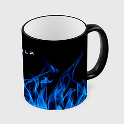 Кружка 3D Tesla Fire, цвет: 3D-черный кант