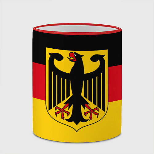 Кружка цветная Германия - Germany / 3D-Красный кант – фото 2