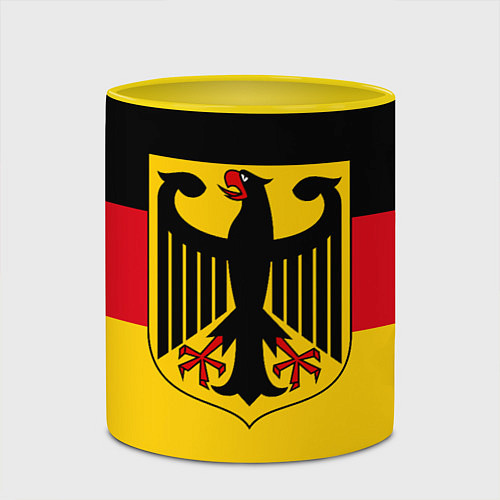 Кружка цветная Германия - Germany / 3D-Белый + желтый – фото 2