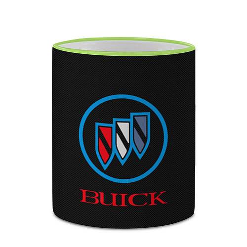 Кружка цветная Buick Emblem Logo / 3D-Светло-зеленый кант – фото 2