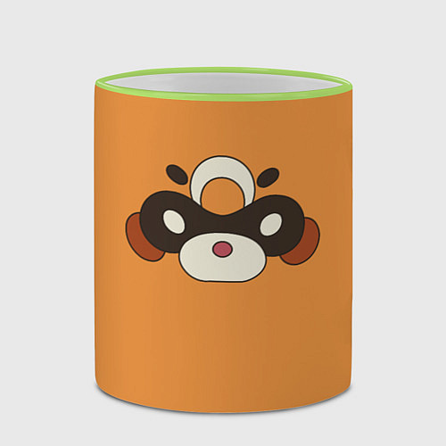 Кружка цветная Genshin Impact - Гоба / 3D-Светло-зеленый кант – фото 2