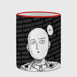 Кружка 3D One Punch Man - Сайтама Ванпанчмен, цвет: 3D-красный кант — фото 2