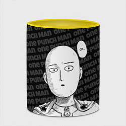 Кружка 3D One Punch Man - Сайтама Ванпанчмен, цвет: 3D-белый + желтый — фото 2
