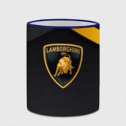 Кружка 3D Lamborghini геометрия, цвет: 3D-синий кант — фото 2