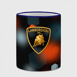 Кружка 3D Lamborghini - Размытие, цвет: 3D-синий кант — фото 2