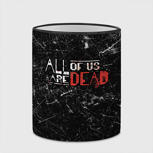 Кружка цветная Мы все мертвы - All of Us Are Dead / 3D-Черный кант – фото 2