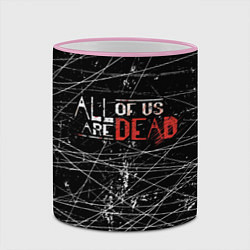 Кружка 3D Мы все мертвы All of Us Are Dead, цвет: 3D-розовый кант — фото 2