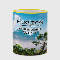 Кружка 3D Horizon Forbidden West Хоризон Запретный Запад, цвет: 3D-желтый кант — фото 2