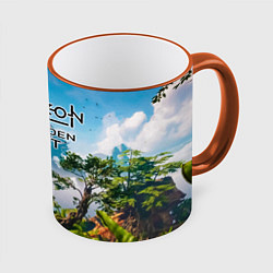 Кружка 3D Horizon Forbidden West Хоризон Запретный Запад, цвет: 3D-оранжевый кант
