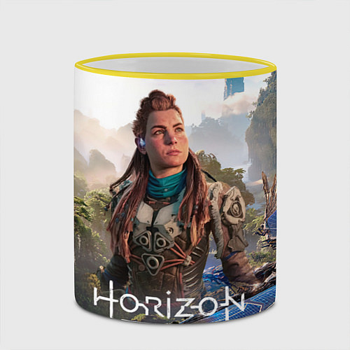 Кружка цветная Aloy Элой Horizon / 3D-Желтый кант – фото 2