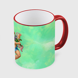 Кружка 3D Ангел Святой, цвет: 3D-красный кант