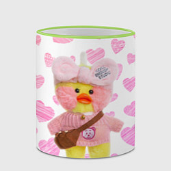 Кружка 3D УТОЧКА ЛАЛАФАНФАН С Мишкой, цвет: 3D-светло-зеленый кант — фото 2