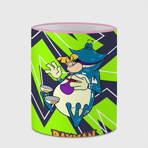 Кружка цветная Rayman and globox / 3D-Розовый кант – фото 2