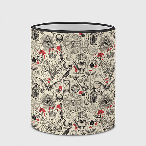Кружка цветная Чёрная Магия и Колдовство / 3D-Черный кант – фото 2