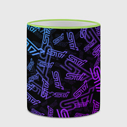 Кружка 3D STI NEON PATTERN, цвет: 3D-светло-зеленый кант — фото 2