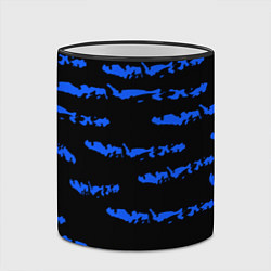 Кружка 3D Полосатый синий с черным как водяной тигр, цвет: 3D-черный кант — фото 2