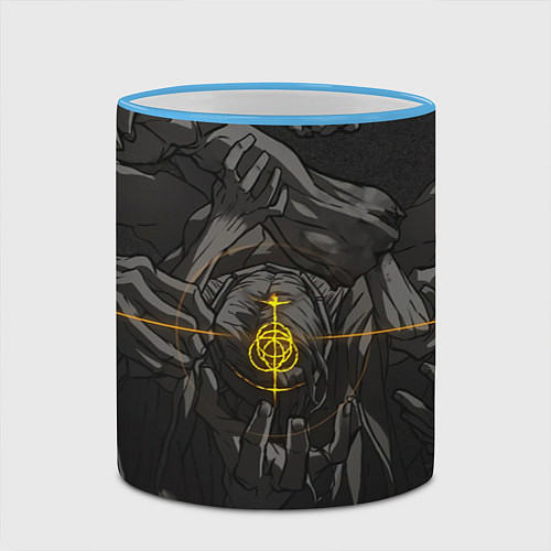 Кружка цветная Босс Элдн Ринг / 3D-Небесно-голубой кант – фото 2