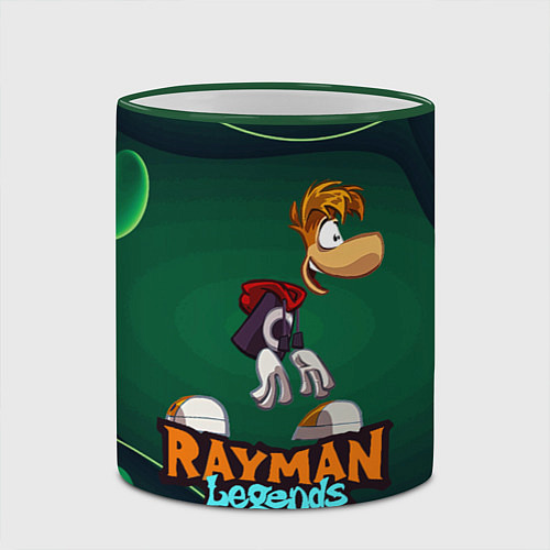 Кружка цветная Rayman Legends Green / 3D-Зеленый кант – фото 2