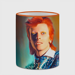 Кружка 3D Ziggy Stardust Portrait, цвет: 3D-оранжевый кант — фото 2