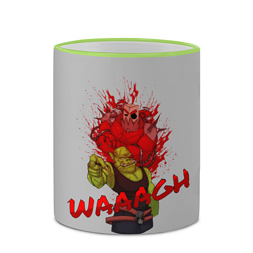 Кружка цветная Waaagh reference / 3D-Светло-зеленый кант – фото 2