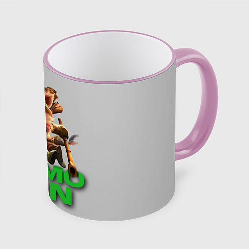 Кружка цветная Teemo main / 3D-Розовый кант – фото 1